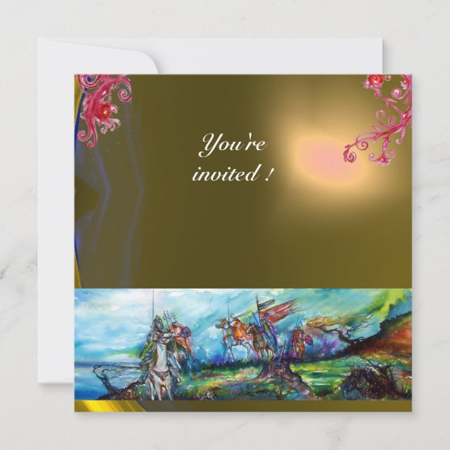 RIDERS IM STORMEN-Edelstein Gelb Einladung (Vorderseite)