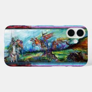 RIDERS IN DER STORM Mittelalterliche Ritter Blau iPhone 16 Plus Hülle