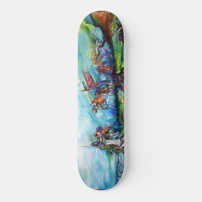 RIDERS IN DER STORM Mittelalterliche Ritter Reitst Skateboard (Vorderseite)