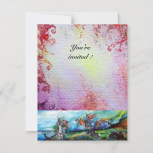 RIDERS IN STORM Mittelalterliche Ritter Reiten Lil Einladung