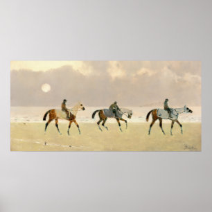 Riders on Beach - Rene Princeteau Kunstgeschichte Poster