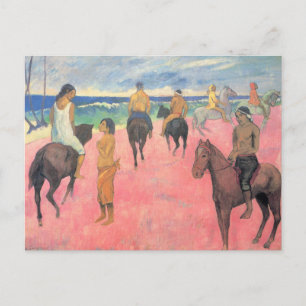 Riders on Beach von Paul Gauguin Postcard Postkarte