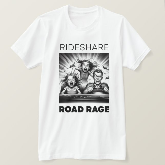 RIDESHARE Ready Funny Shirt | "Rideshare Road" (Design vorne)
