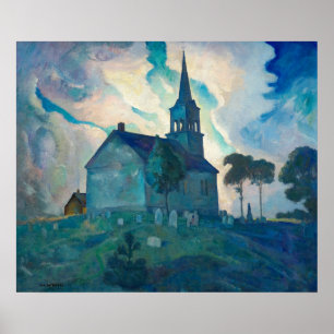 Ridge Church von Newell Convers Wyeth Poster