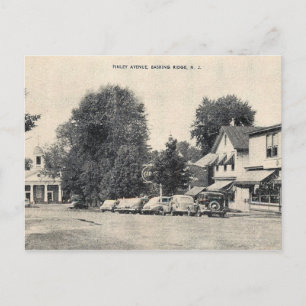 Ridge, New Jersey, Street Scene, Vintag Postkarte