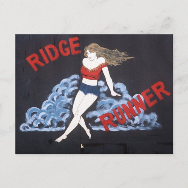 RIDGE RUNNER - B-1B Lancer Aircraft Nose Art Postkarte (Vorderseite)