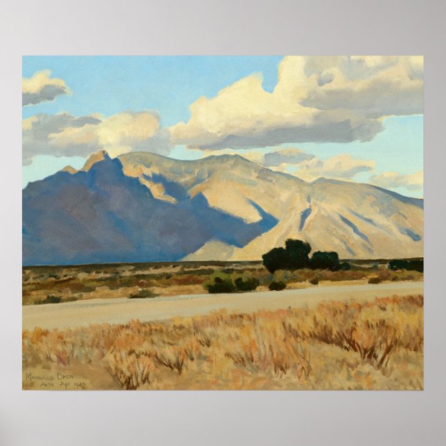 Ridge und Rillito, Arizona von Maynard Dixon Poster (Vorne)