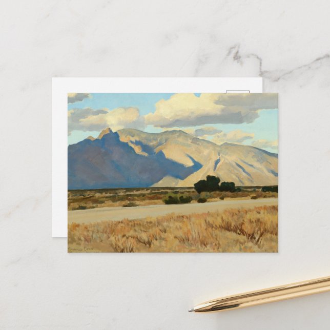 Ridge und Rillito, Arizona von Maynard Dixon Postkarte (Vorderseite/Rückseite Beispiel)