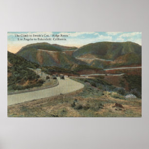 Ridge-Weg nach Schweden Schnitt u. Bakersfield Poster