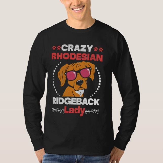 Ridgebacks CRAZY RHODESIAN RIDGEBACK LADY Mama T-Shirt (Vorderseite)