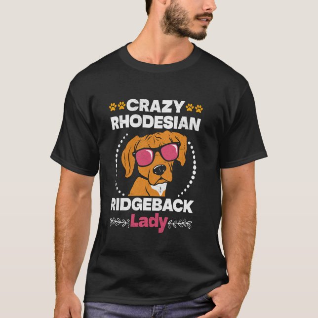 Ridgebacks CRAZY RHODESIAN RIDGEBACK LADY Mama T-Shirt (Vorderseite)