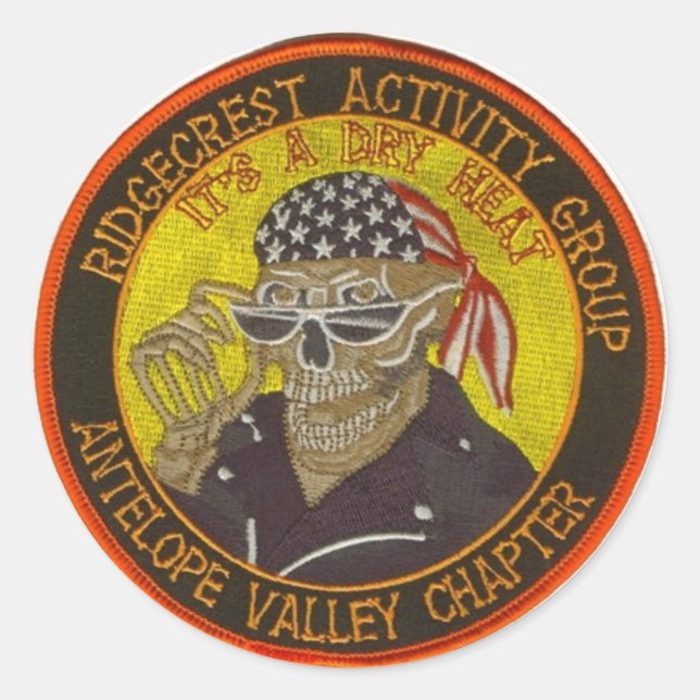 Ridgecrest HOG-Logo Runder Aufkleber (Vorderseite)