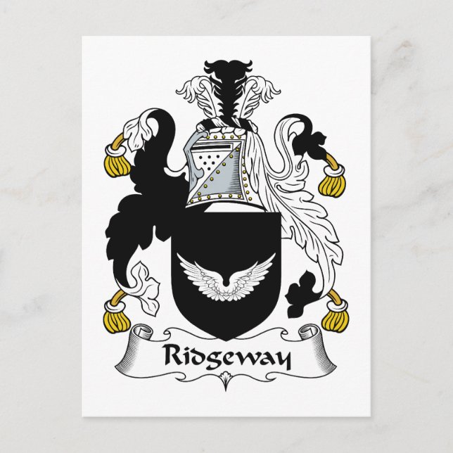 Ridgeway-Familienwappen Postkarte (Vorderseite)