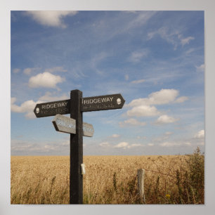 Ridgeway Path Sign Poster