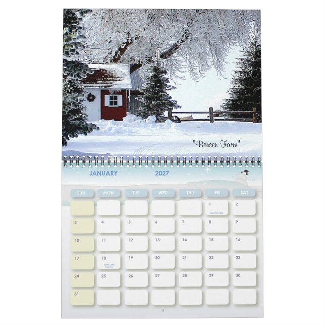 Ridgeway-Wetter Kalender (Jan 2027)