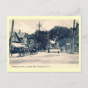 Ridgewood Ave, Ridgewood, New Jersey Vintag Postkarte