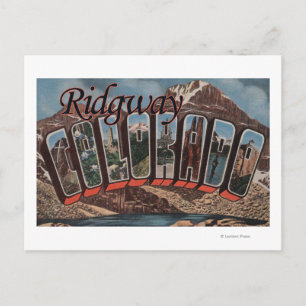 Ridgway, Colorado - Große Buchstabenszenen Postkarte