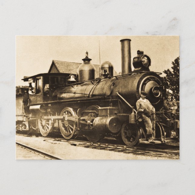 Ridin', die Vintage Eisenbahn Postkarte (Vorderseite)