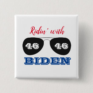 Ridin' mit Biden 46 Aviator-Sonnenbrille Button