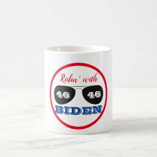 Ridin' mit Biden 46 Aviator-Sonnenbrille Kaffeetasse
