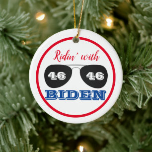 Ridin' mit Biden 46 Aviator-Sonnenbrille Keramik Ornament