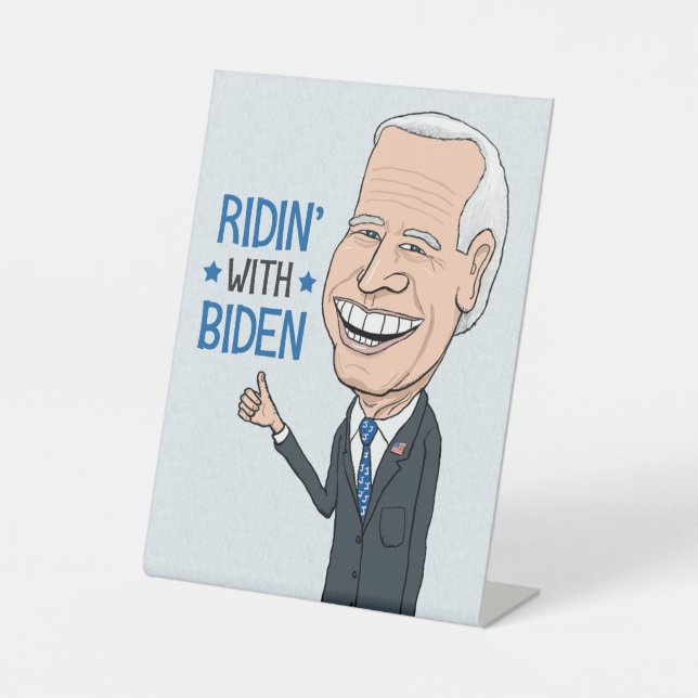 Ridin’ mit Biden Joe Biden Supporter Sockelschild (Vorderseite)
