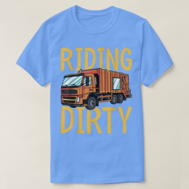 Riding Dirty - Trash Garbage Kids City Trash Truck T-Shirt (Design vorne)