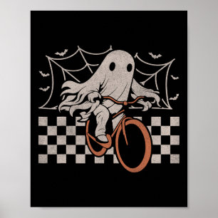 Riding Ghost Bicycle Halloween Kostüm Ghoul Biker Poster