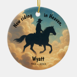 Riding in Heaven Personalized Christmas Ornament