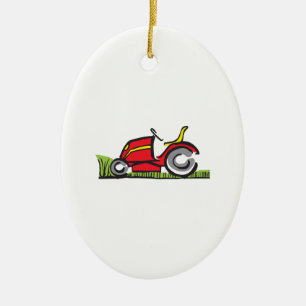 RIDING LAWNMOWER KERAMIKORNAMENT