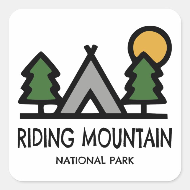 Riding Mountain Nationalpark Quadratischer Aufkleber (Vorderseite)