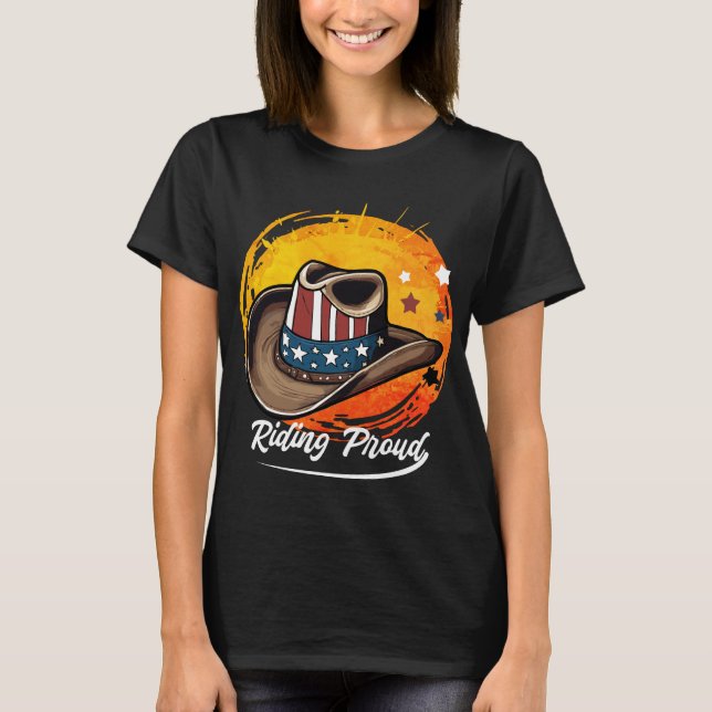 Riding Proud Patriotic T-Shirt (Vorderseite)