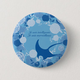 Rie, Fleur de vie, orange, mandala,zen,chakra, Button