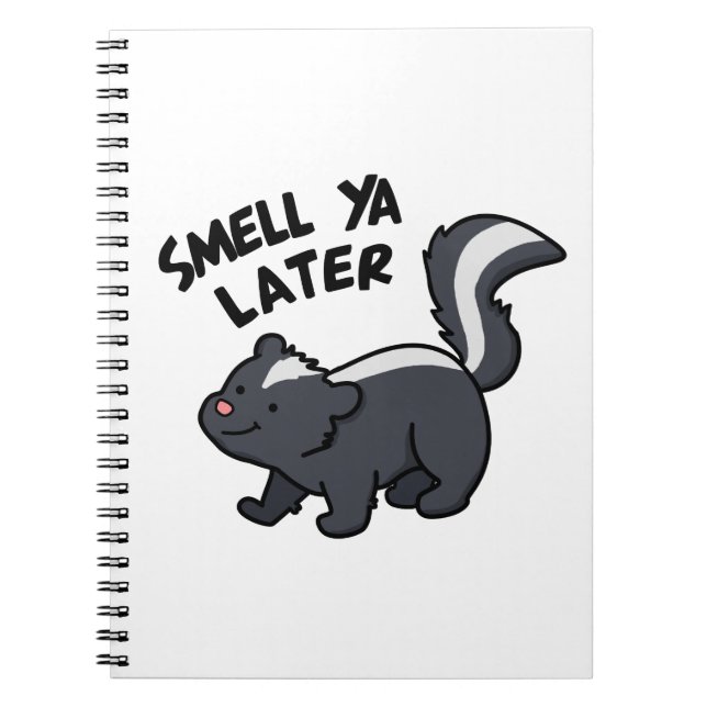 Riech Ya Spater Funny Skunk Pun Notizblock (Vorderseite)