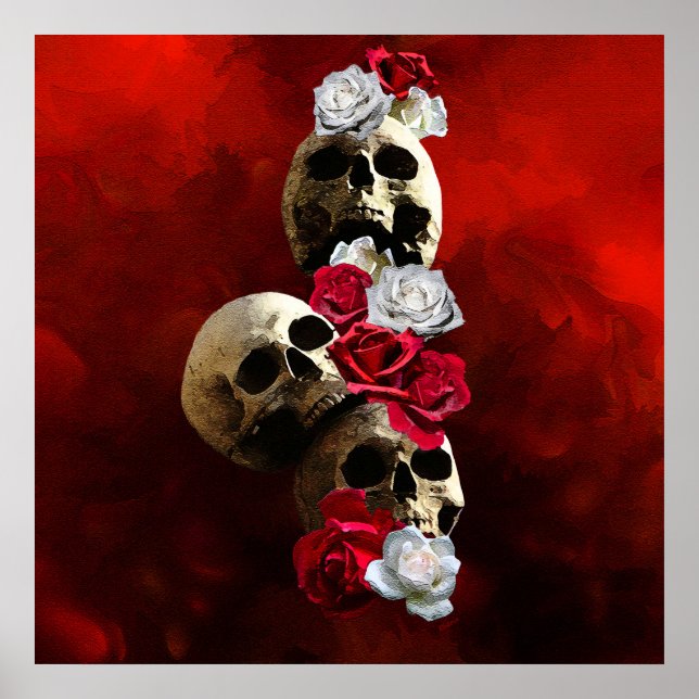 Rieche an den Rosen  Poster (Vorne)