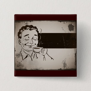 Rieche den Kaffee Button