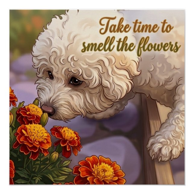 Rieche die Blumen Poster (Vorderseite)