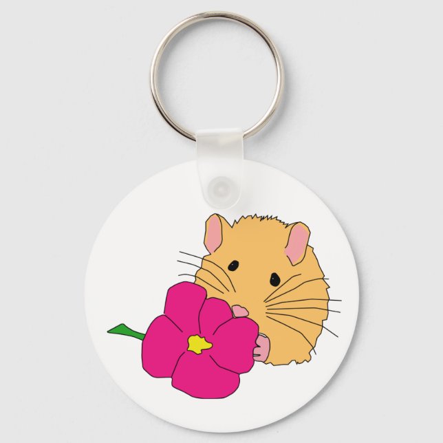 riechen die Rose Schlüsselanhänger (Vorderseite)