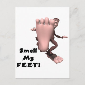 Riechen Sie an meinem riesigen Foot-Monster Postkarte