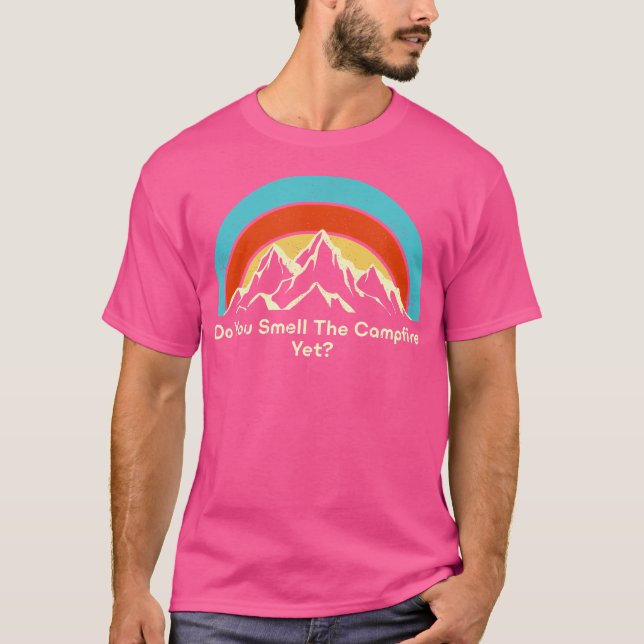 Riechen Sie das Campfire Camping Wandercamper Wand T-Shirt (Vorderseite)