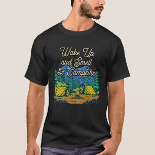 Riechen Sie den Campfire Mountain Camping Summit T-Shirt