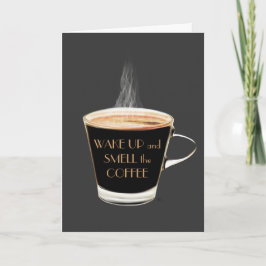 Riechen Sie die Geburtstagskarte des Kaffees nach  Karte