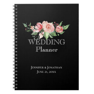 Riechen Sie die Rose, floraler Swag Hochzeitsplane Notizblock