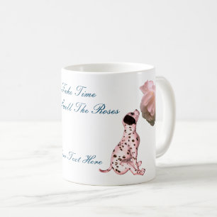 Riechen Sie die Rose Welpe Inspiration Kaffeetasse