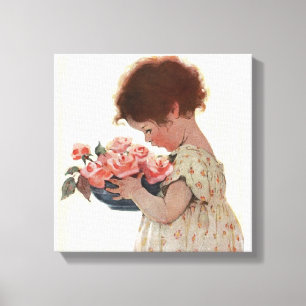 Riechen Sie die Rosen Leinwanddruck