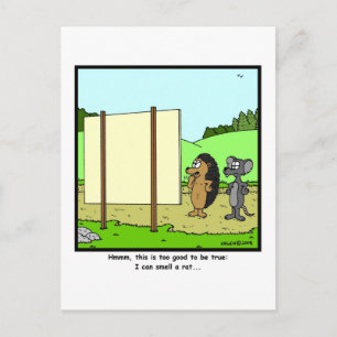 Riechen Sie eine Ratte: Cartoon Postkarte