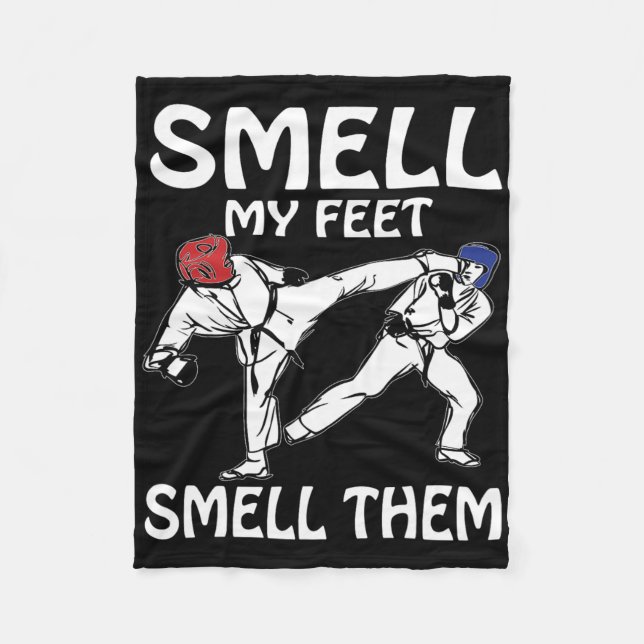 Riechen Sie mein Feet Funny Karate Sparring Fleecedecke (Vorderseite)