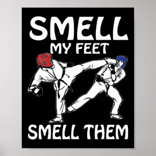 Riechen Sie mein Feet Funny Karate Sparring Poster