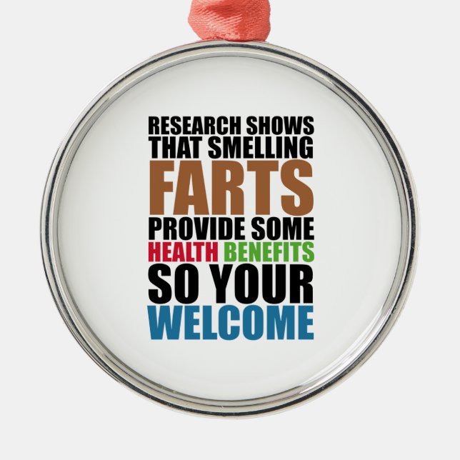 Riechende Furzen Ornament Aus Metall (Vorne)