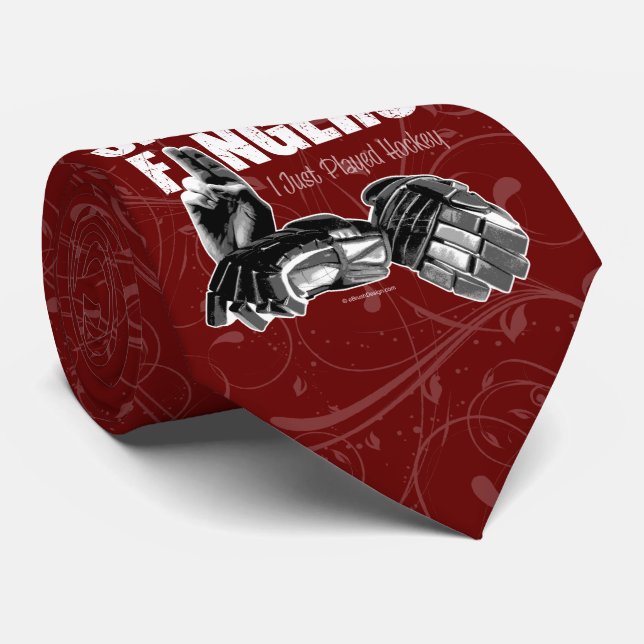 Riecht meine Fingers (Hockey) Neck Tie Krawatte (Gerollt)